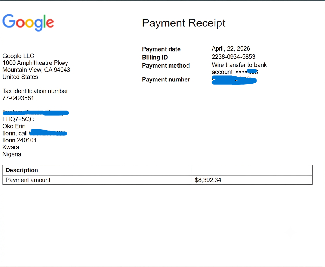 Payment Confirmation